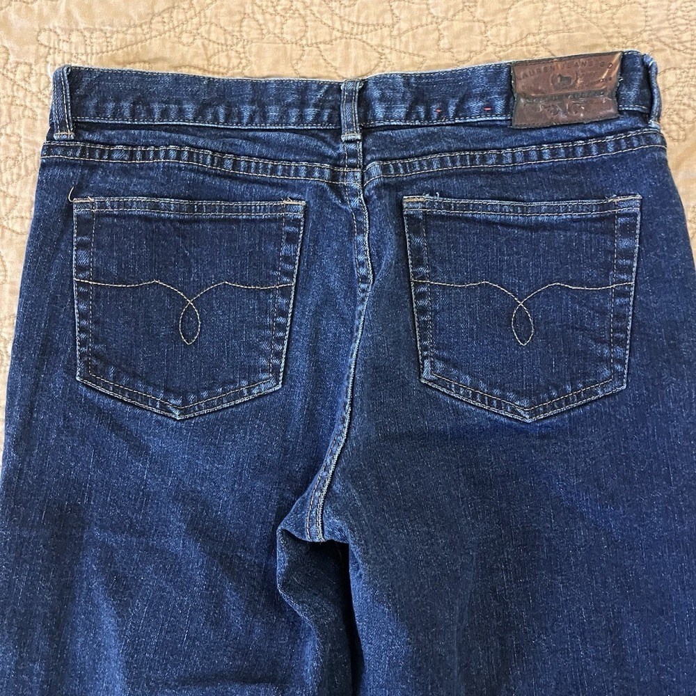Lauren Jeans Co Dark Wash Slim Crop Raw Hem Stretch Coastal Americana 6 Runs Big - Picture 11 of 12